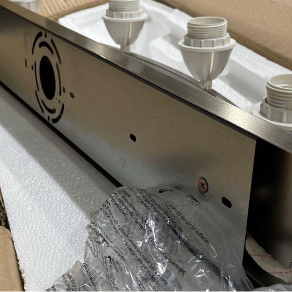 Sleek Silver Bathroom Light Fixture - NEW IN BOX